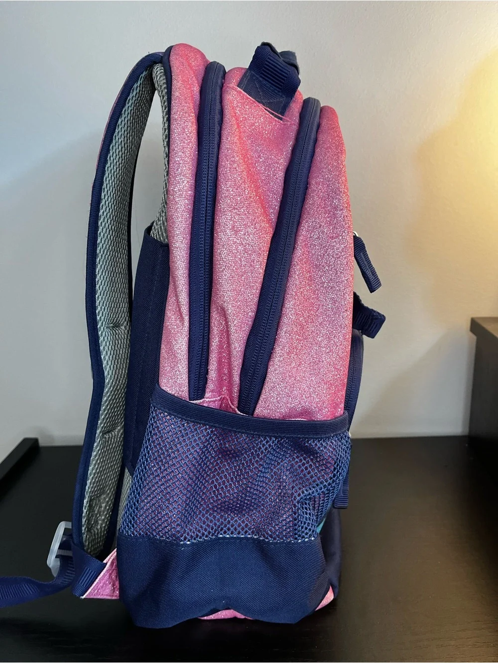 Pottery Barn Glitter Ombre Backpack and Lunchbox Set - Pink, Purple, Blue